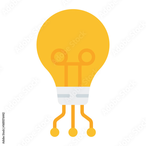 Deep learning icon. AI intelligence symbol. Neural network and machine learning collection. Flat Icon