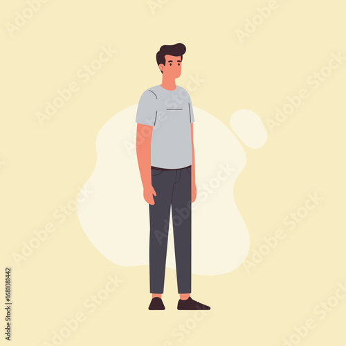 Simple Modern Flat Vector Illustration of Man