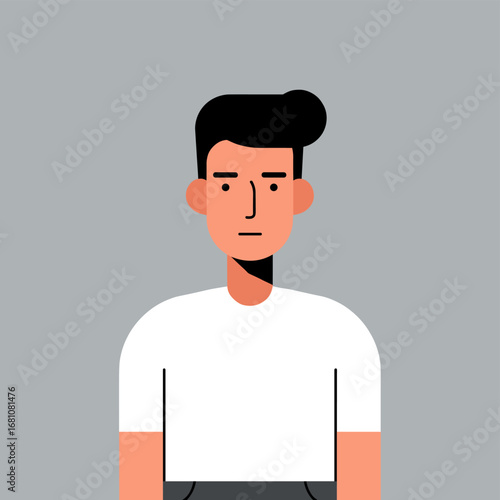 Simple Modern Flat Vector Illustration of Man