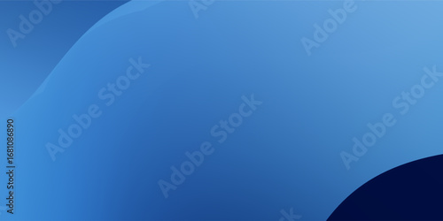 Abstract dark blue gradient background. Dark scene with curved waves of smoke or fog reflecting soft light, Black drop cool feeling of cold and cool underwater water.