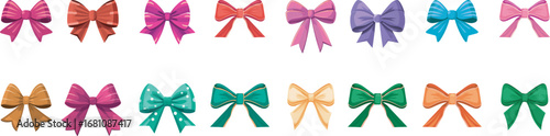 Elegant Bow Collection Vector Bundle Set featuring customizable designs for crafts, print, and digital projects.