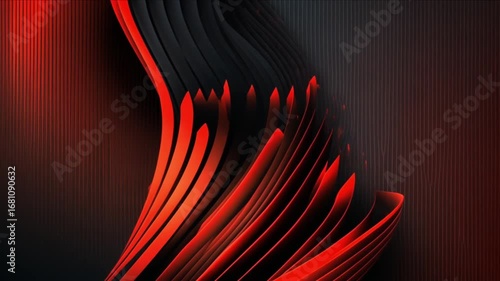 Abstract Red and Black Swirling Design