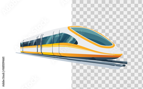 High-Speed Train Illustration Modern Rail Transportation Design
