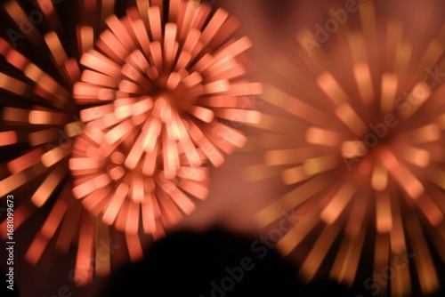 Fireworks blurred background