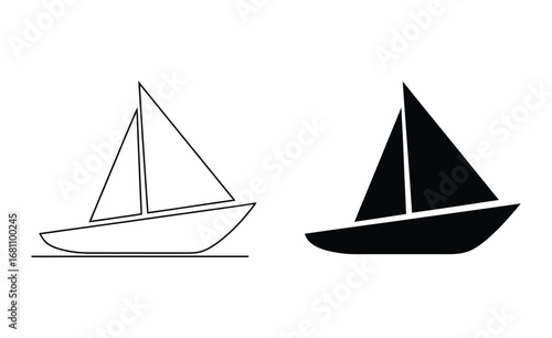 WebSimple sailboat illustrations in black and white offer a classic nautical theme and clean line art design for branding projects, travel posters, or minimalist website elements