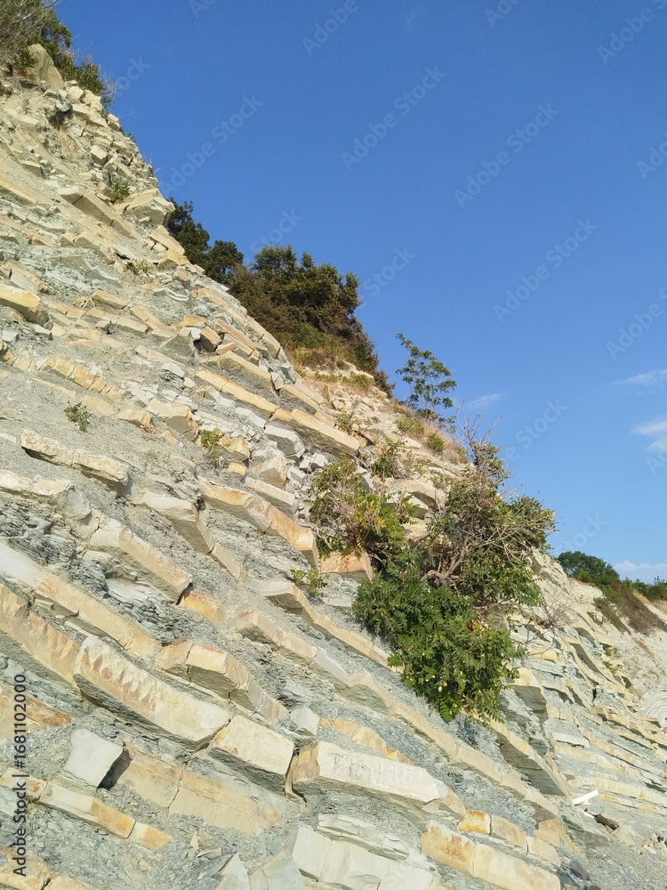 Naklejka premium nature, sea, rocks, mountains, cape, summer