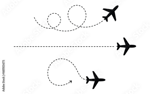 Airplane flight paths and trails