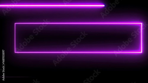 Abstract Purple Neon Light Frame Background
