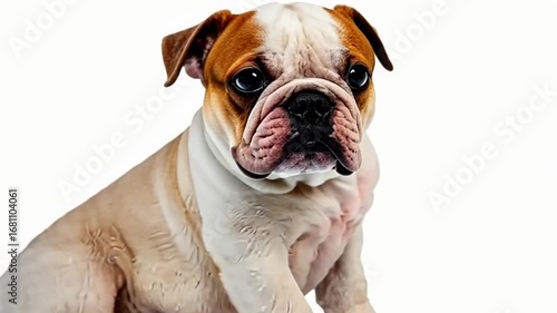 Adorable Bulldog Puppy Portrait