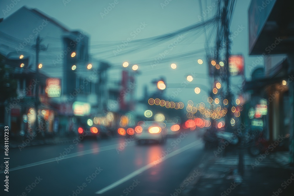 Naklejka premium Blurred abstract backdrop of Jogja