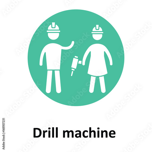 drill machine Vector Icon which can easily modify or edit