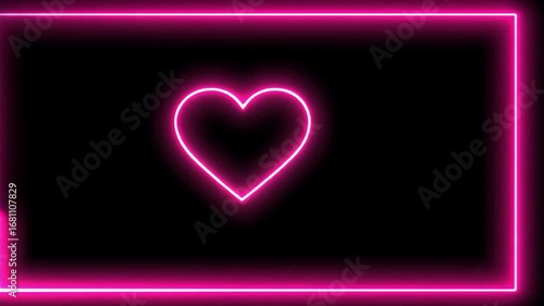 Neon Pink Hearts: A Glowing Symbol of Love