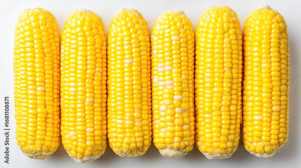 Fototapeta premium Harvesting fresh corn a culinary delight on the farm food photographs bright and vibrant background