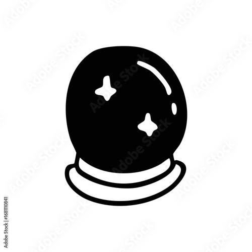 prediction ball icon hand drawn