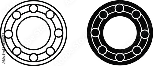 Bearing vector illustration ball bearing types and functions