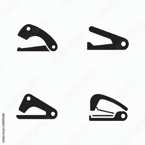 Staple Remover Solid Black Supply Icons