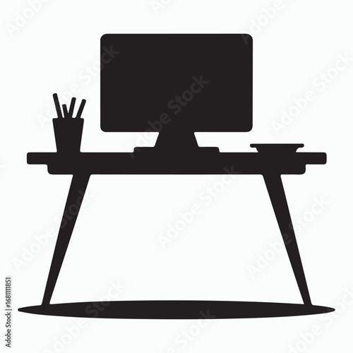 Standing Desk Solid Adjustable Table Symbol