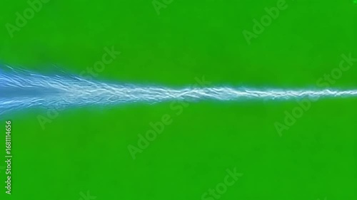 Abstract Blue Energy Stream on Green Background