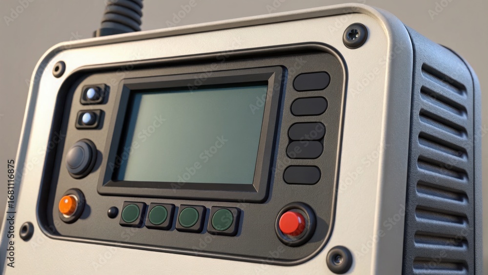 Fototapeta premium Emergency Satellite Communication Device Standard Model V2 Close-Up