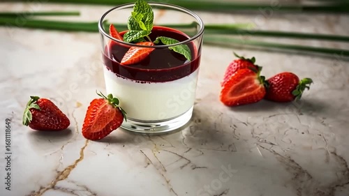 Delicious Strawberry Panna Cotta Dessert
