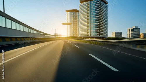 Urban Highway Sunset Drive