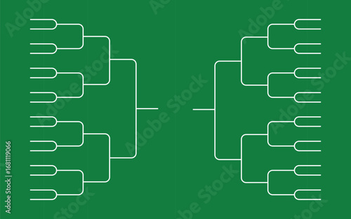 Sport game competition bracket. Sport game tournament championship stage layout.