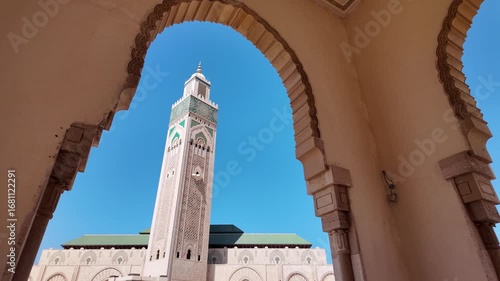 Hassan II Mosque Arches and Moroccan Mosaic Patterns – Casablanca, Morocco  September 3, 2025