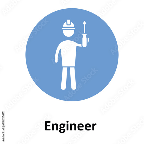 Engineer Vector Icon which caneasily  modify or edit