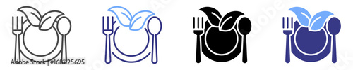 vegetarians icon set multiple style