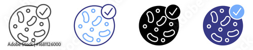 Probiotics icon set multiple style
