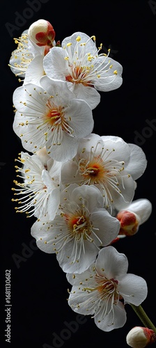 Close-up of delicate white blossoms