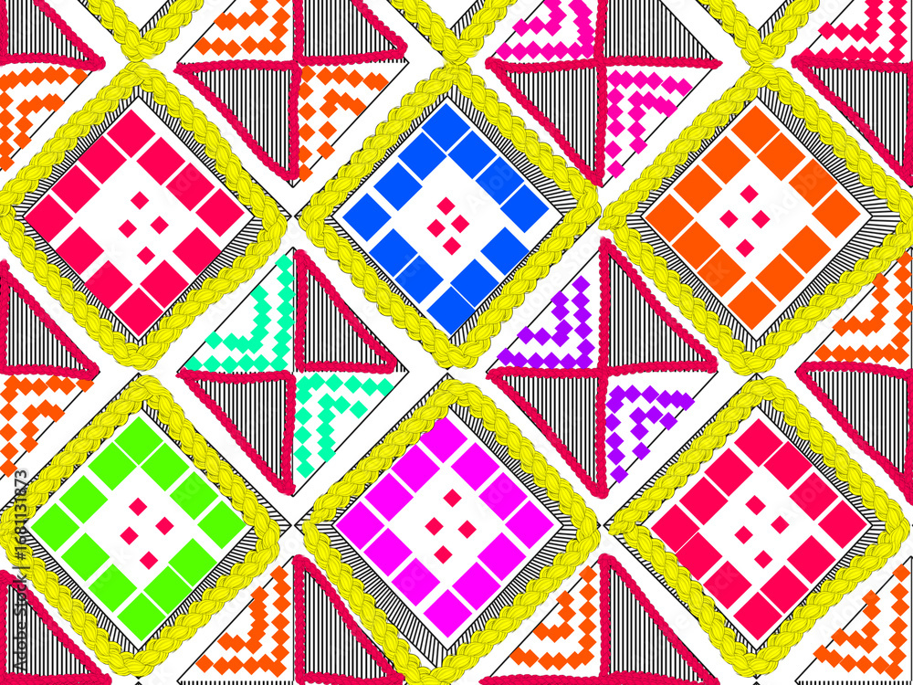 Fototapeta premium Pattern box shape illustration