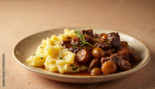 Wallpaper Mural Beef Stew and Mashed Potatoes on a Plate Torontodigital.ca