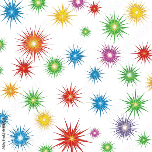 Adobe Ill



Isolated a kinds of colorful shiny starburst background. Vector art with white background..
