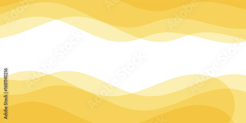 Minimalist banner Modern abstract background with layered yellow waves and smooth flowing shapes. modern creative trendy design