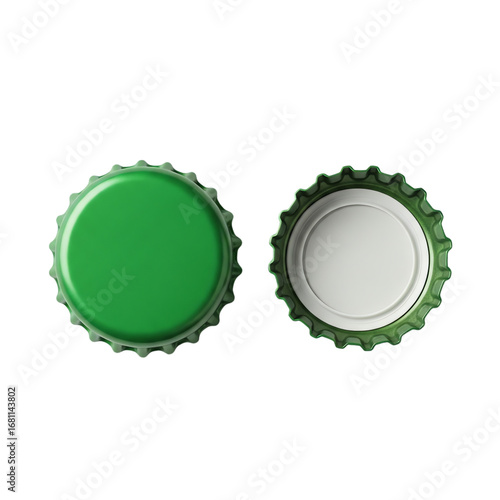 Green bottle cap isolated isolated on transparent background