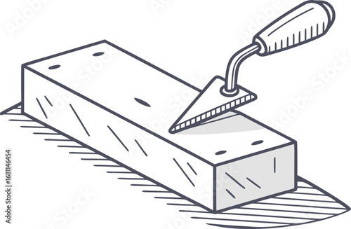 vector concrete block element  minimal flat style .eps