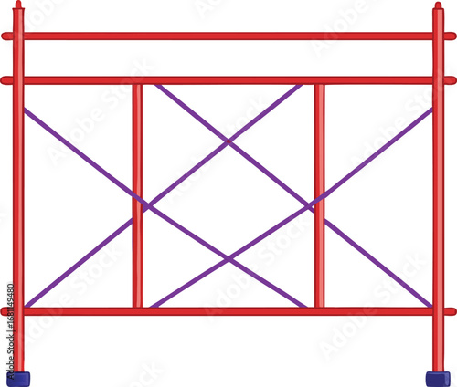 vector illustration of a scaffolding frame  white .eps