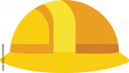 vector illustration of a yellow construction helme.eps
