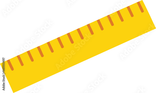vector measuring ruler in yellow  white background.eps