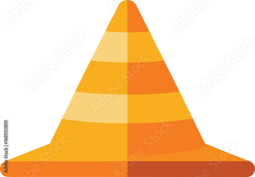 vector orange safety cone  minimal clean style  wh.eps