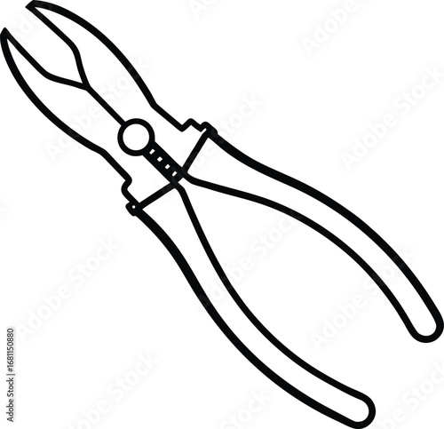 vector pliers tool  flat clean style  white backgr.eps