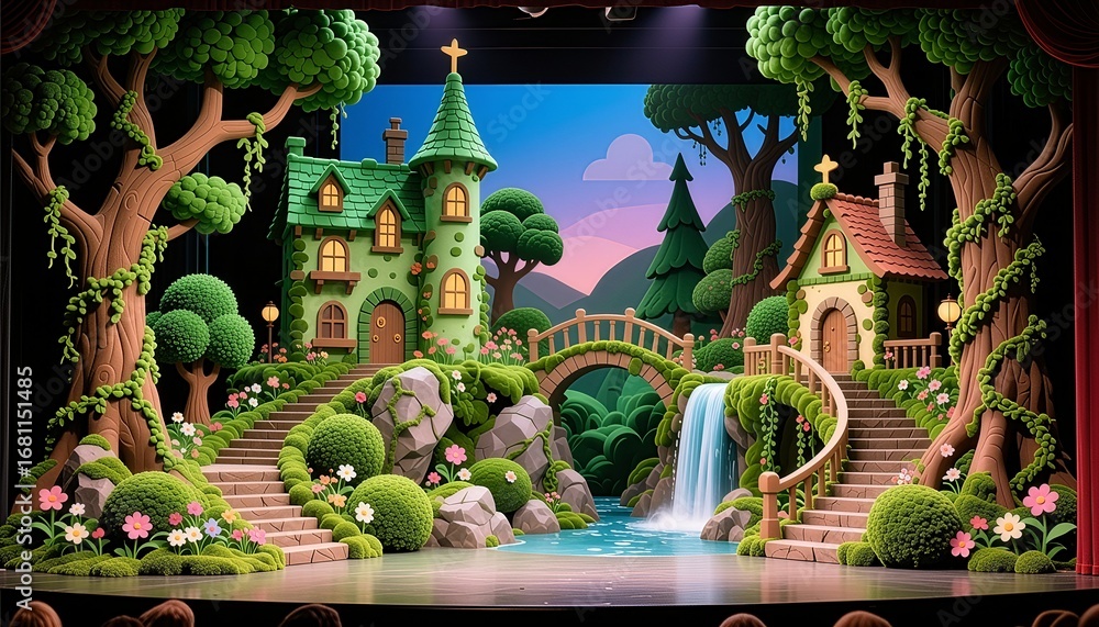 Fototapeta premium Theater, fairy tale house