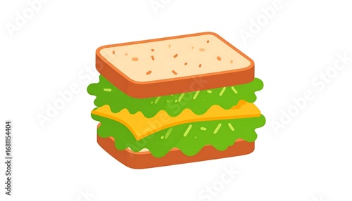 Simple cartoon sandwich