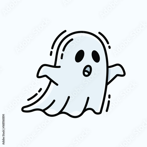 Cute ghost for halloween spooky celebration