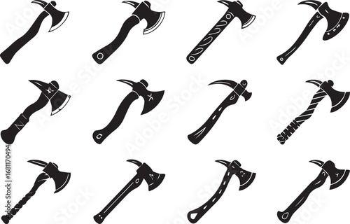 Axe silhouette set
