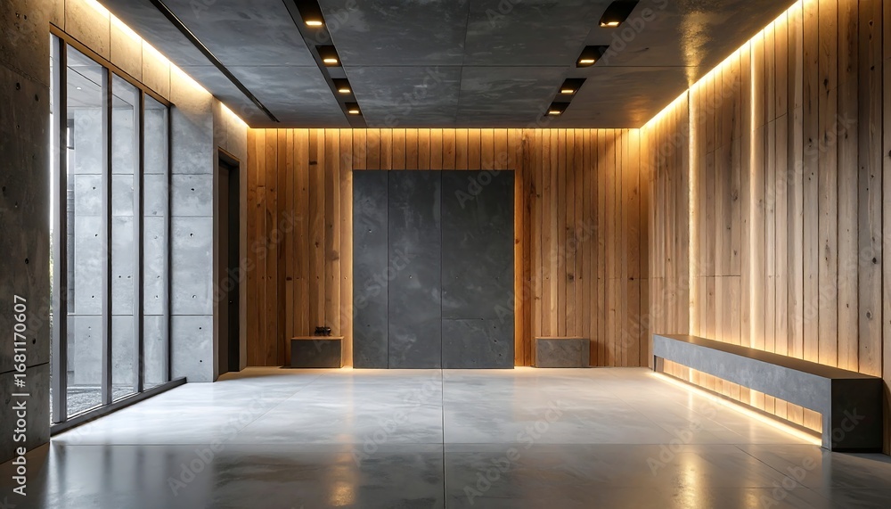 Fototapeta premium Modern minimalist interior