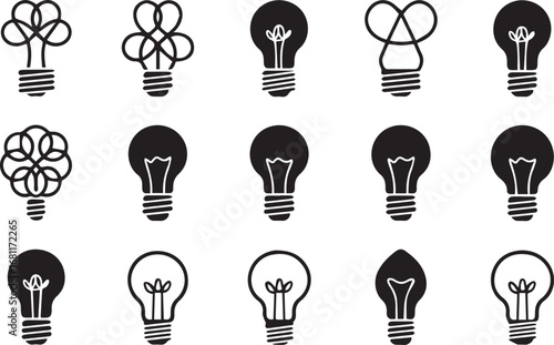 bulb silhouette set