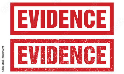 Evidence rectangular rubber stamp design vector template