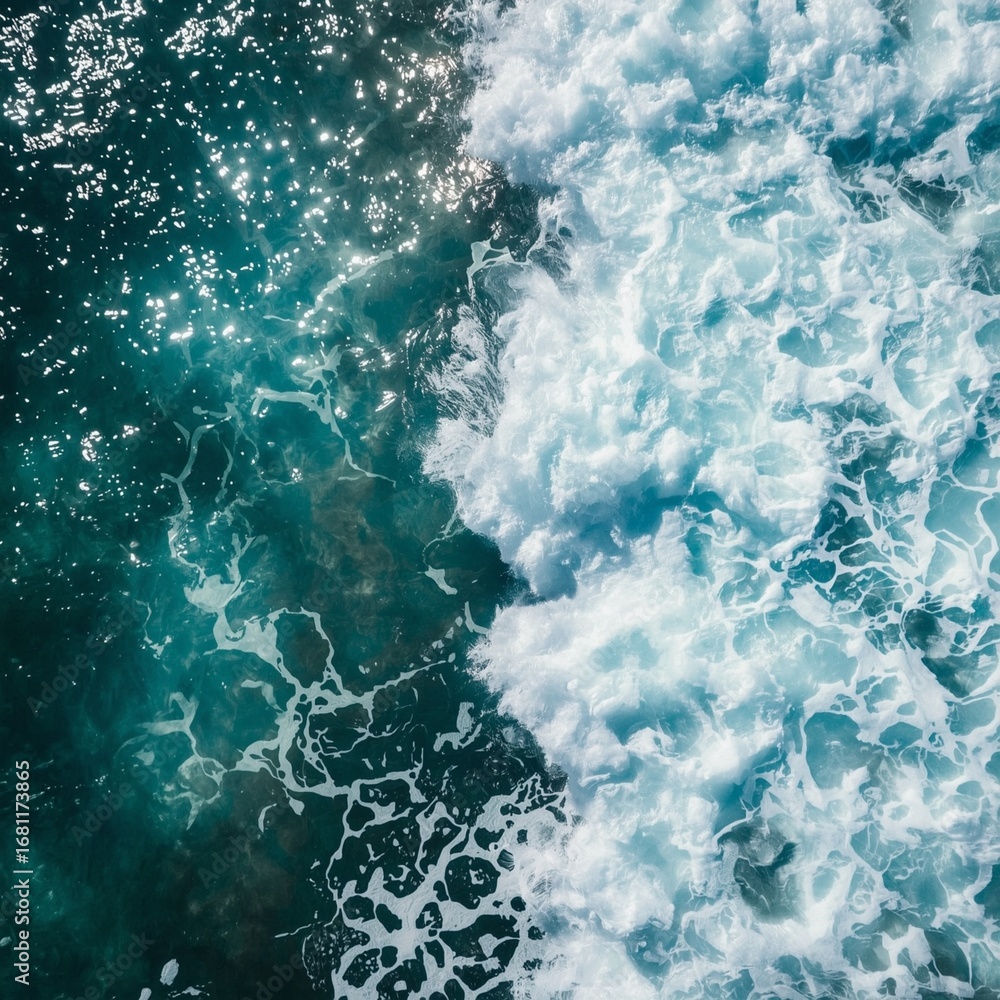 Fototapeta premium blue water splash